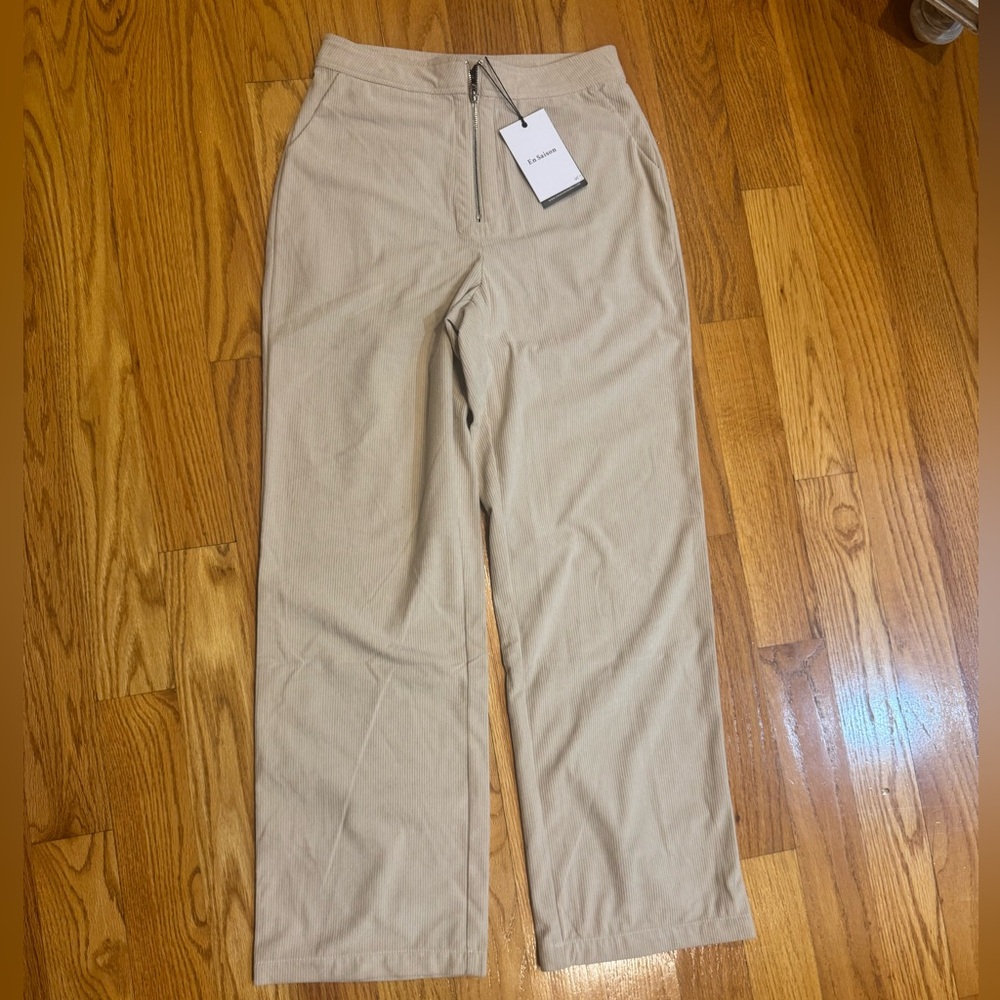 Beige Corduroy Pants by En Saison - M